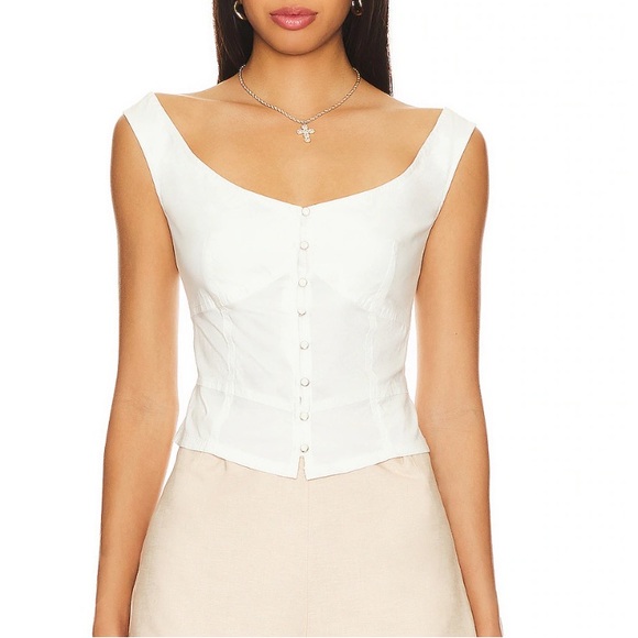 NWT-Sally Solid Corset Top - Picture 1 of 6